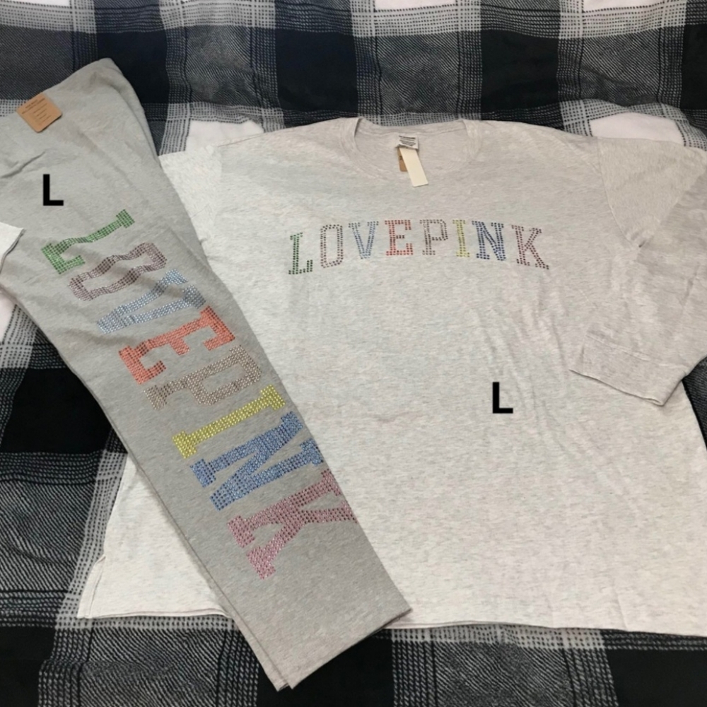 Victorias Secret PINK Outfit Rainbow bling set